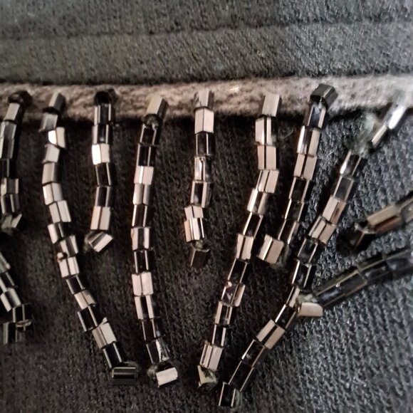 Racerback Bodycon Sz M Midi Sheath Dress Stretch Knit Asymmetrical Hem - Picture 11 of 12